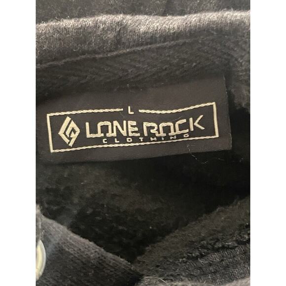 Mccall Idaho Loan Rock Clothing Sweatshirt Hoodie Unisex Large Black Mountains - Picture 8 of 8